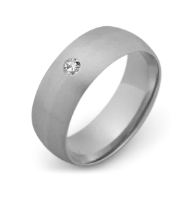 10K White Gold with Stone- Build Your Own Band