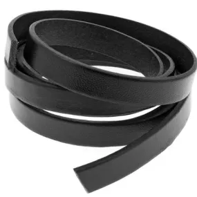 10mm Black Flat Leather