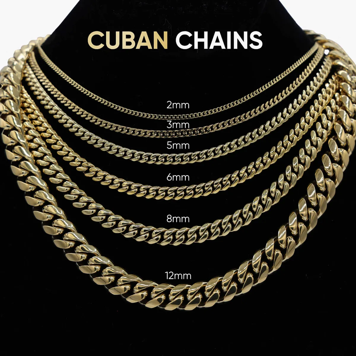 8.5MM Diamond Prong Cuban Necklace - Yellow Gold