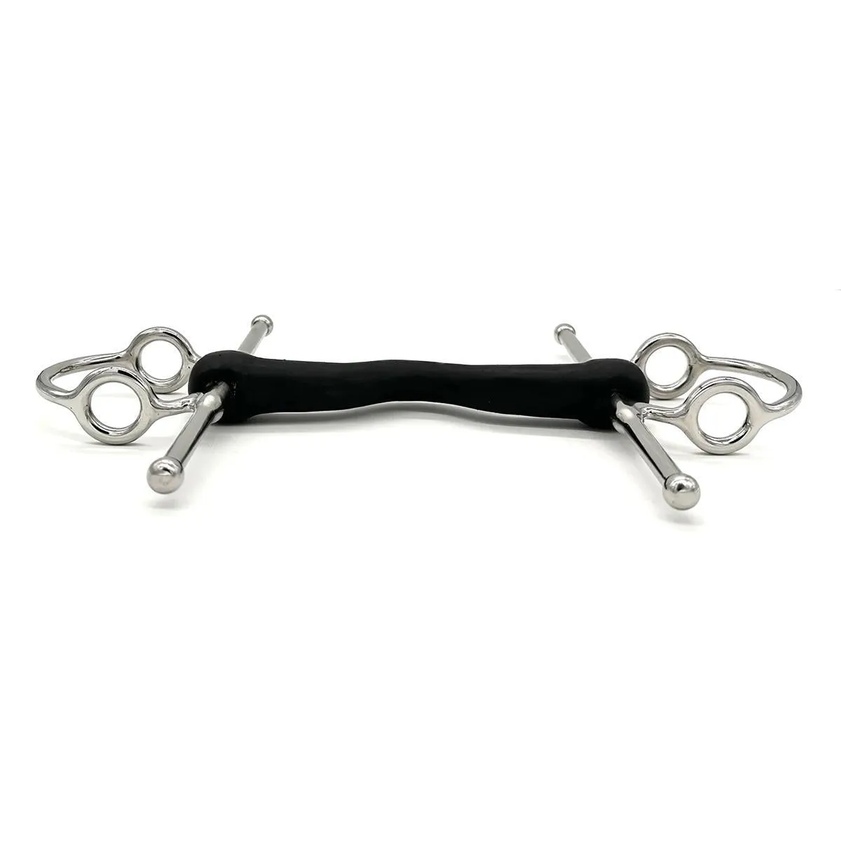 AJR Hard Rubber Medium Port Nelson Gag Bit