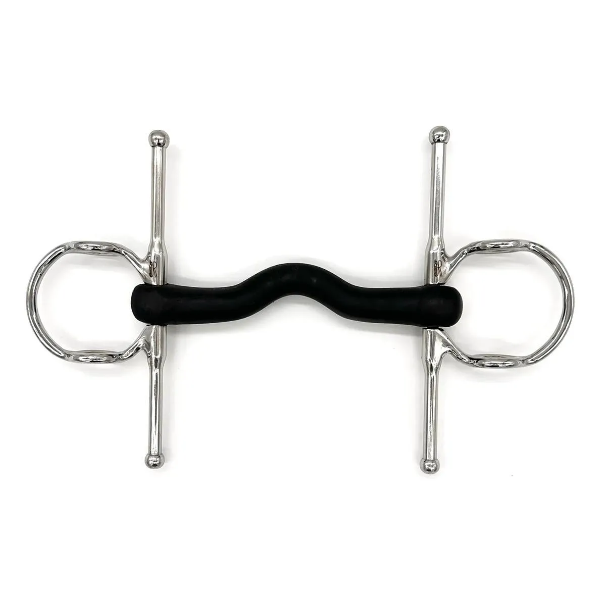 AJR Hard Rubber Medium Port Nelson Gag Bit