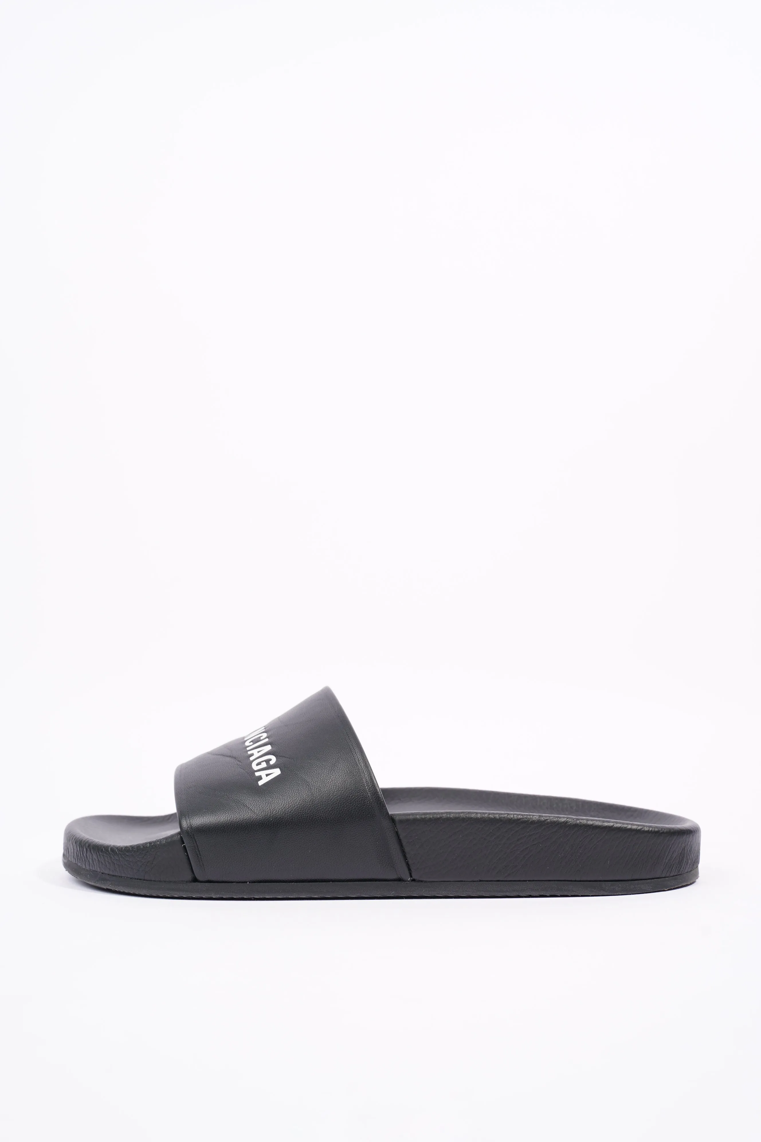 Balenciaga Mens Logo Slides Black / White EU 41 / UK 7