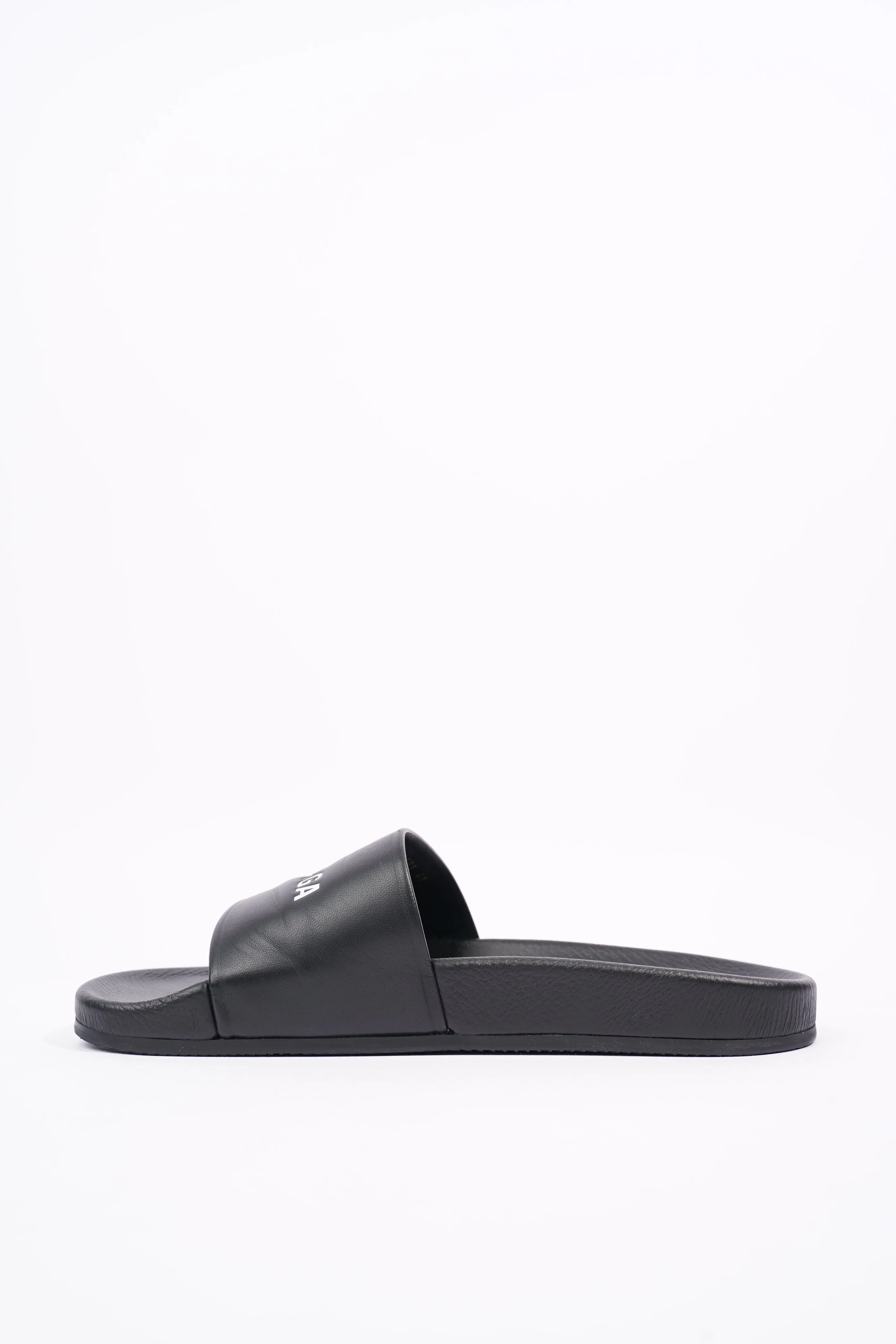 Balenciaga Mens Logo Slides Black / White EU 41 / UK 7