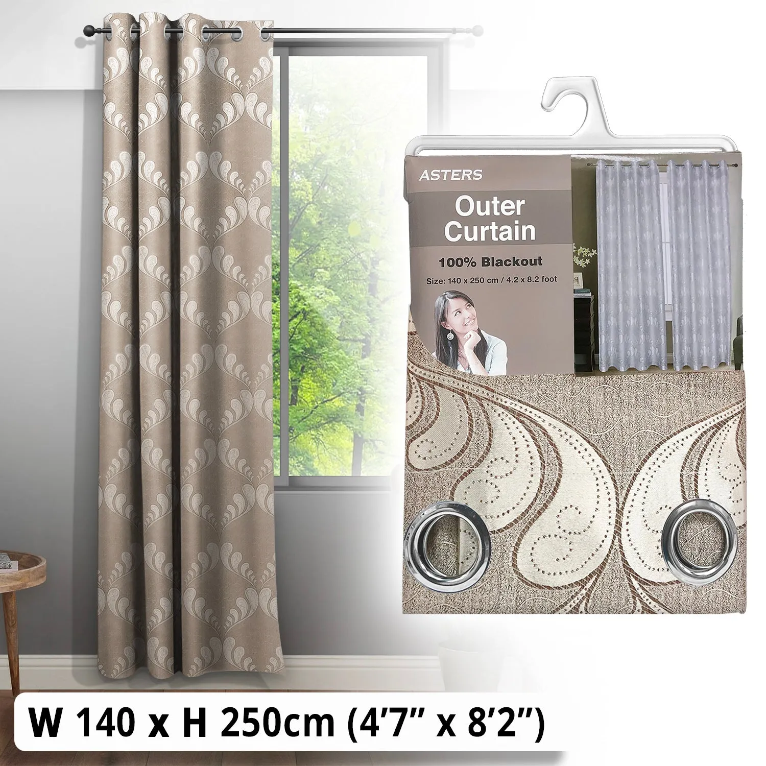 Blackout Curtain (140 x 250cm)