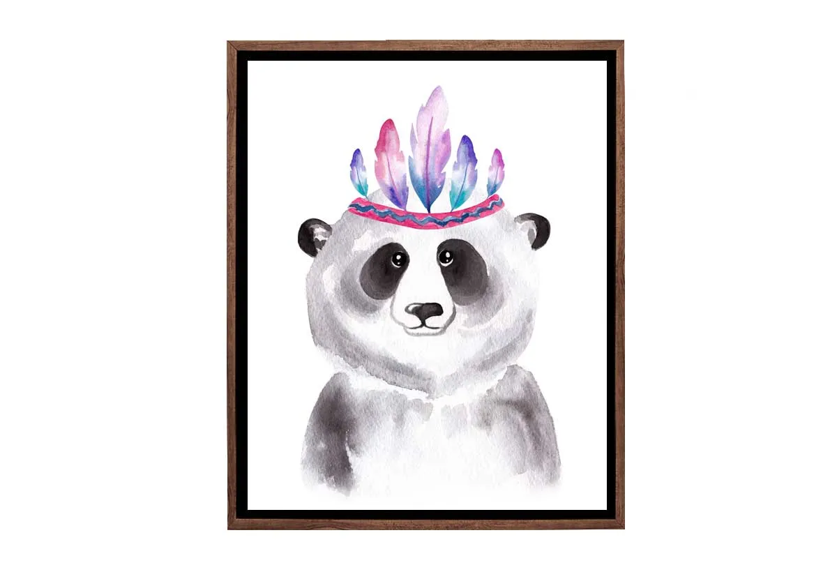 Boho Panda | Canvas Wall Art Print