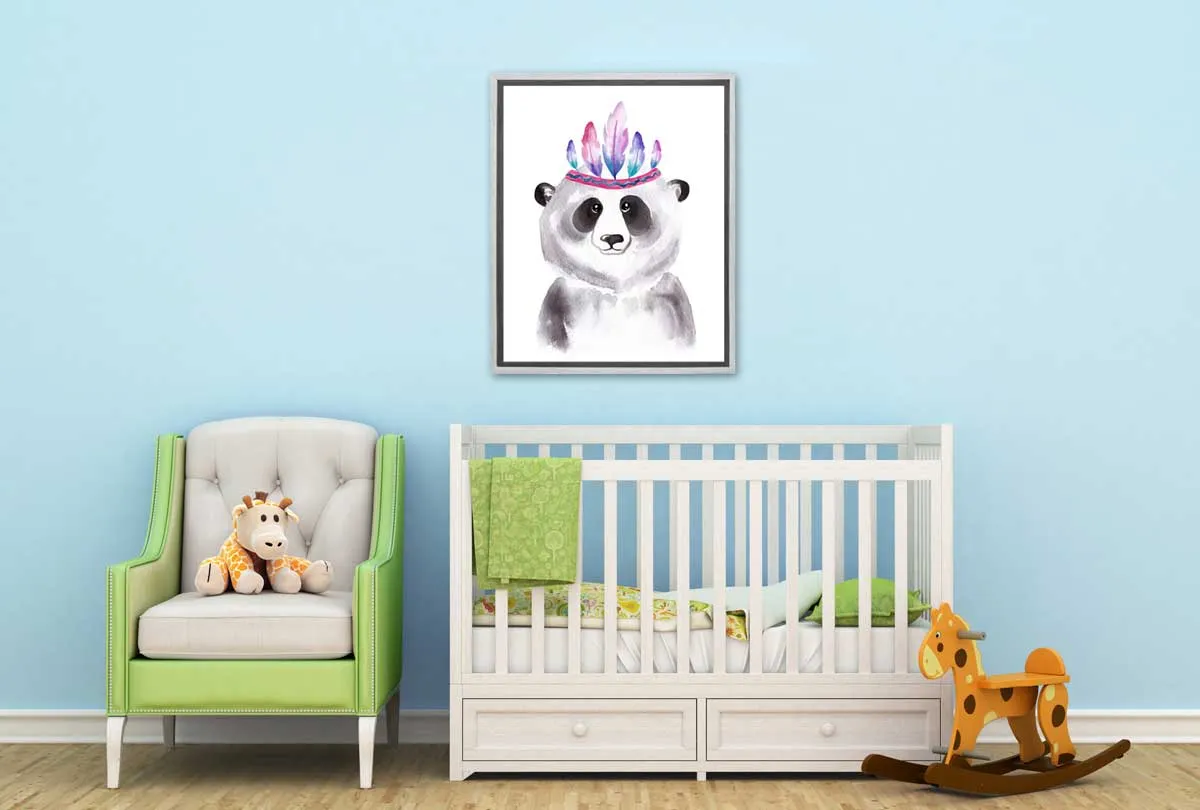 Boho Panda | Canvas Wall Art Print