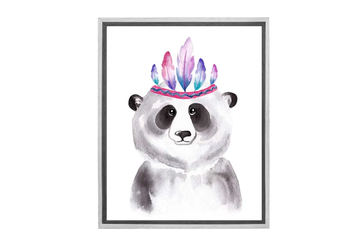 Boho Panda | Canvas Wall Art Print