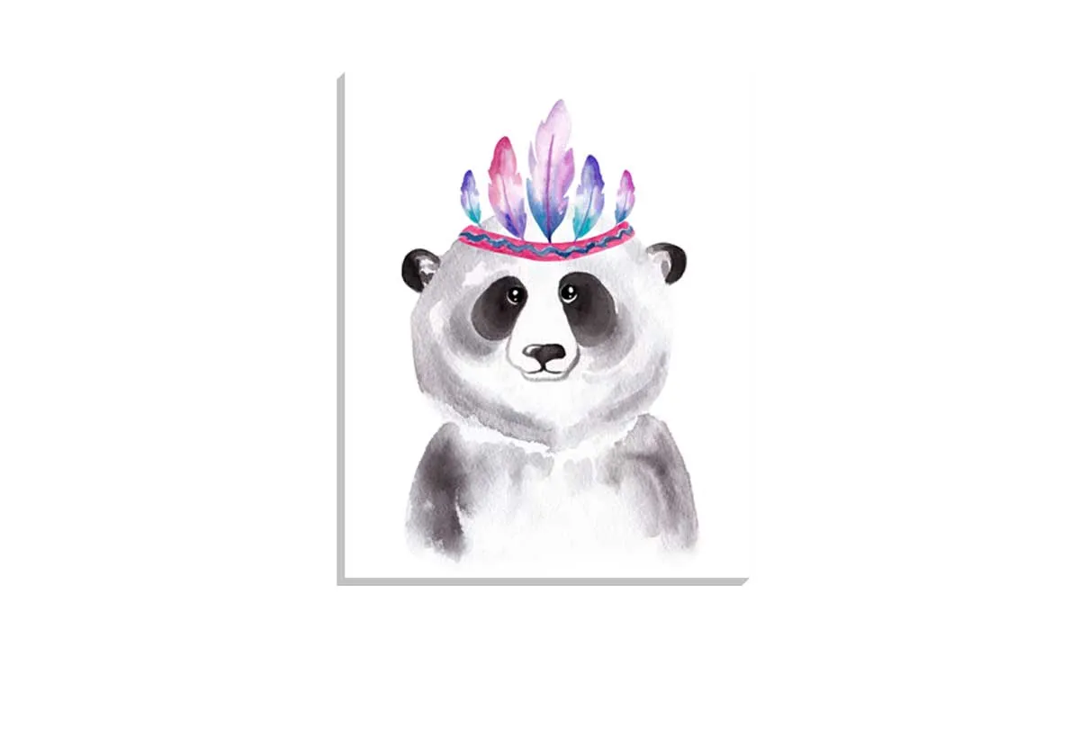 Boho Panda | Canvas Wall Art Print