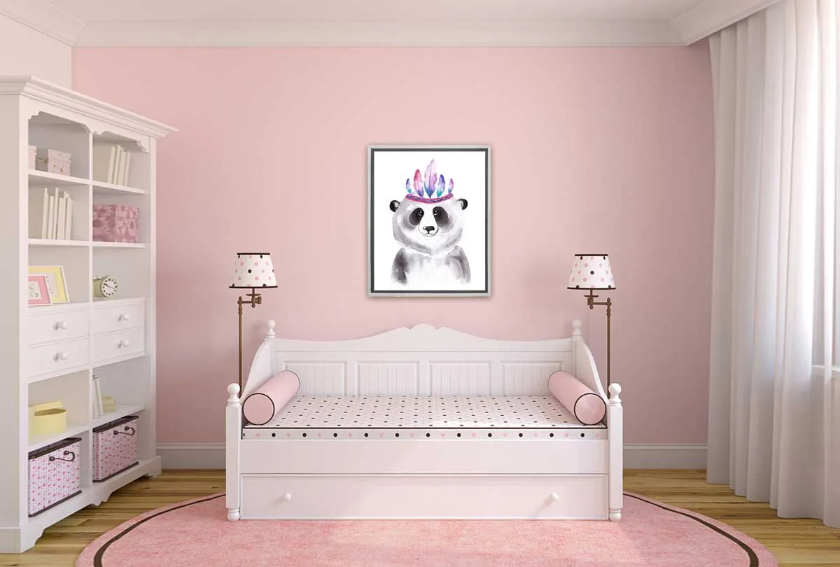 Boho Panda | Canvas Wall Art Print