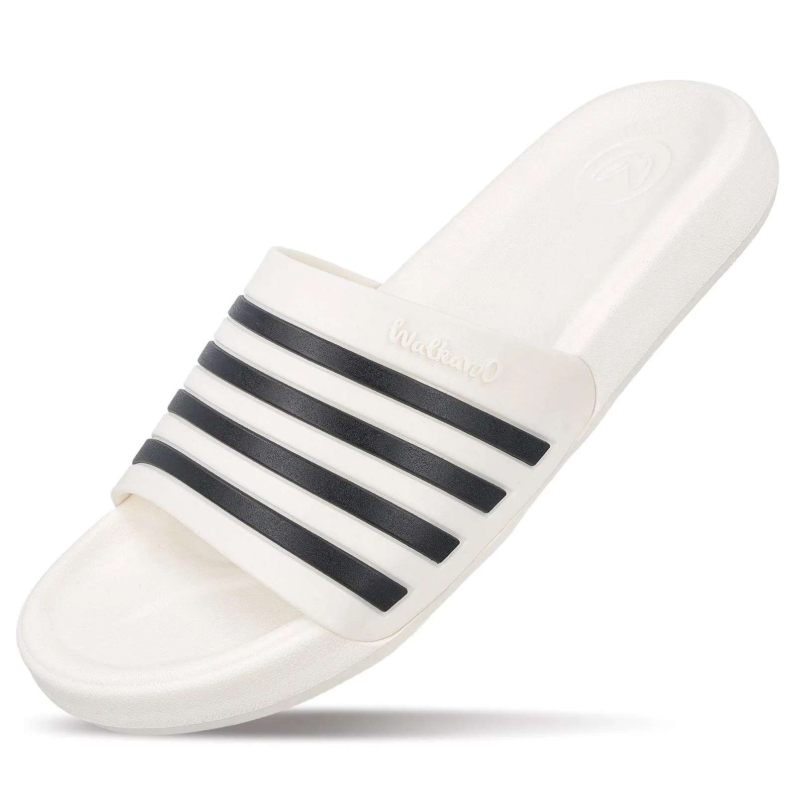 Boy's Flip Flop Sliders  - WC4819 White Black