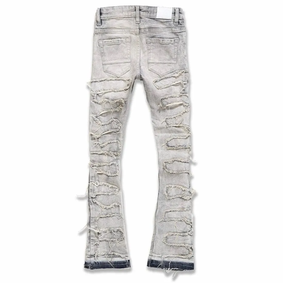 Boys Jordan Craig Stacked Python Denim (Bone White) JTF1130B