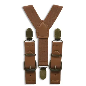 Cognac Brown Buckle #58 Suspenders