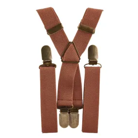 Cognac Elastic Suspenders