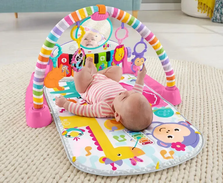 Deluxe Kick & Play Piano Gym Playmat - Pink (See Description)