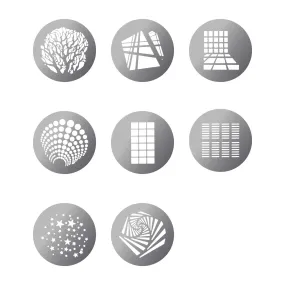 Digitek (DGS 001)Stainless Steel GOBO Pattern Kit with 8 Creative Pattern Effect for Optical Snoot