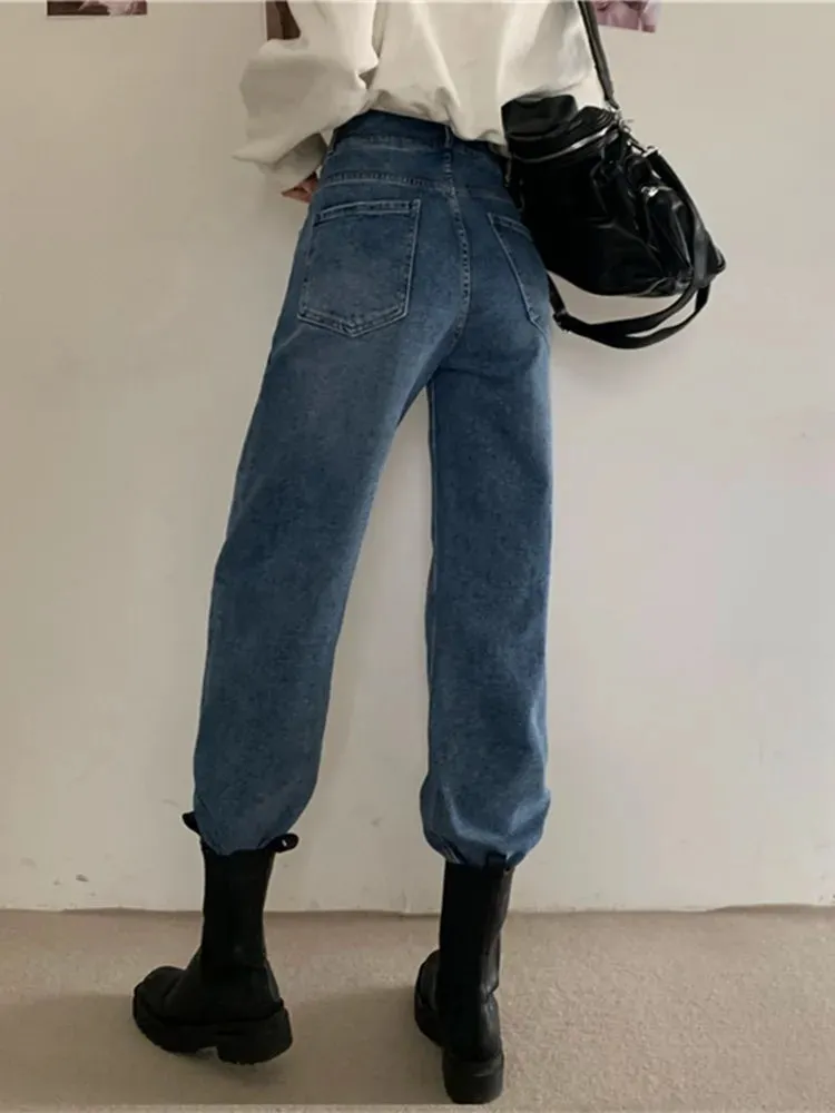 DressBetty - 2024 Streetwear Classic Full-Length Denim Pants for Women