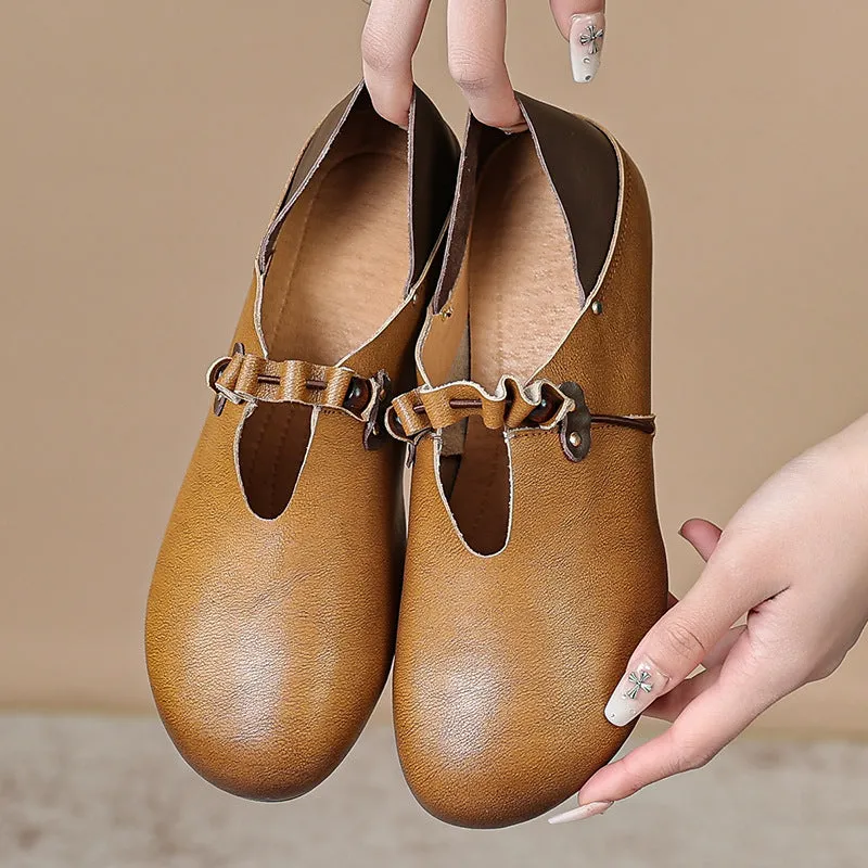 elveswallet Cow Tendon Soles Handcrafted Leather Slip-On Shoes