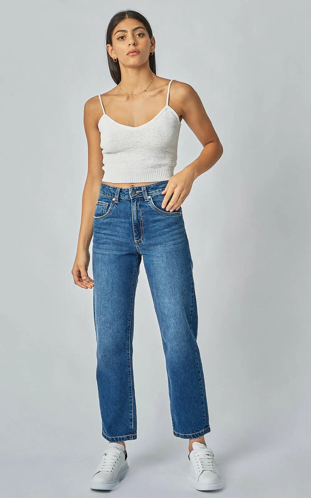 Evie Wide Leg Blur Blue Jeans