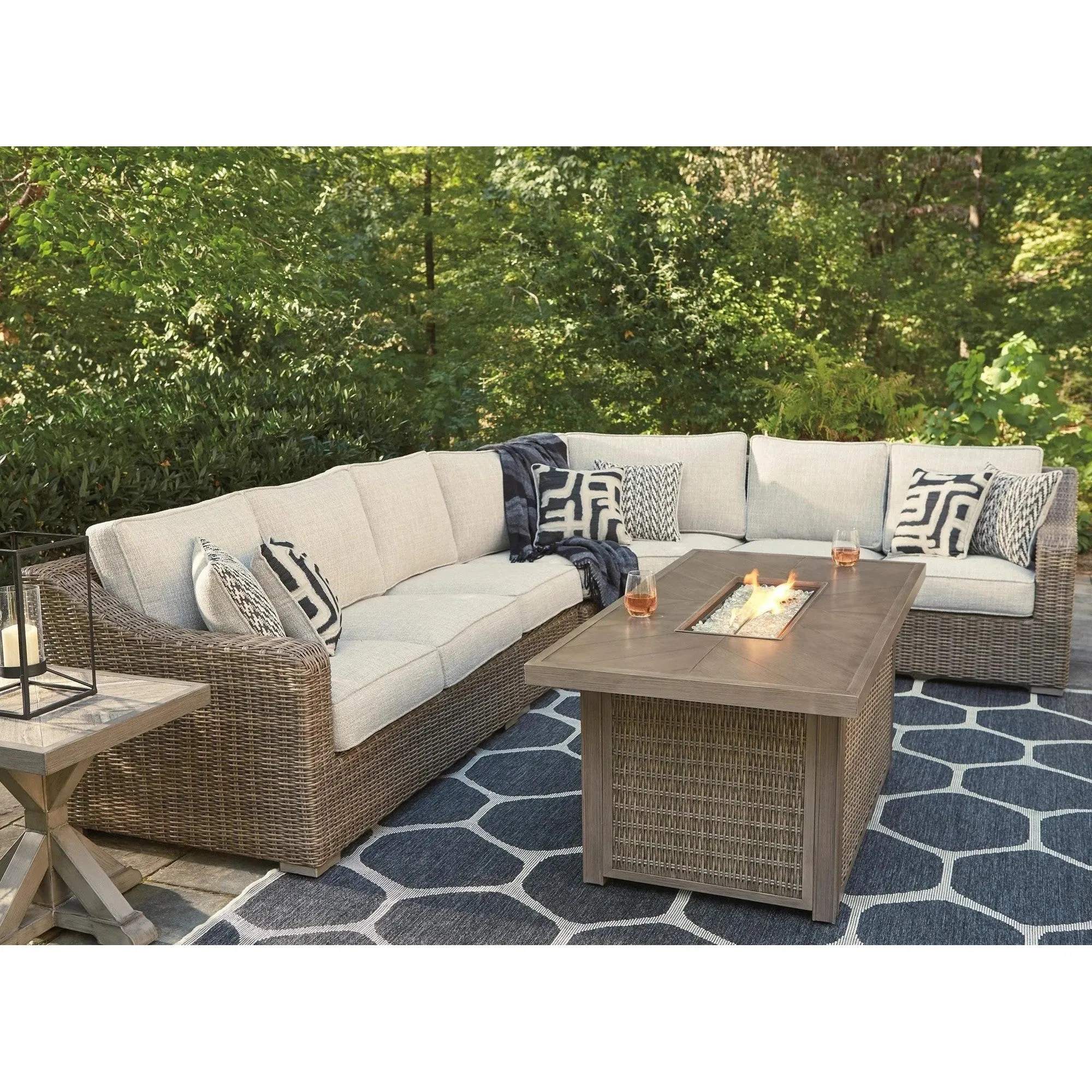 Fire Island Mist Outdoor Sectional Sets