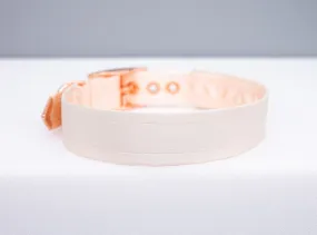 French Raw Silk ~ Rose Gold Luxury Pet Play Collar