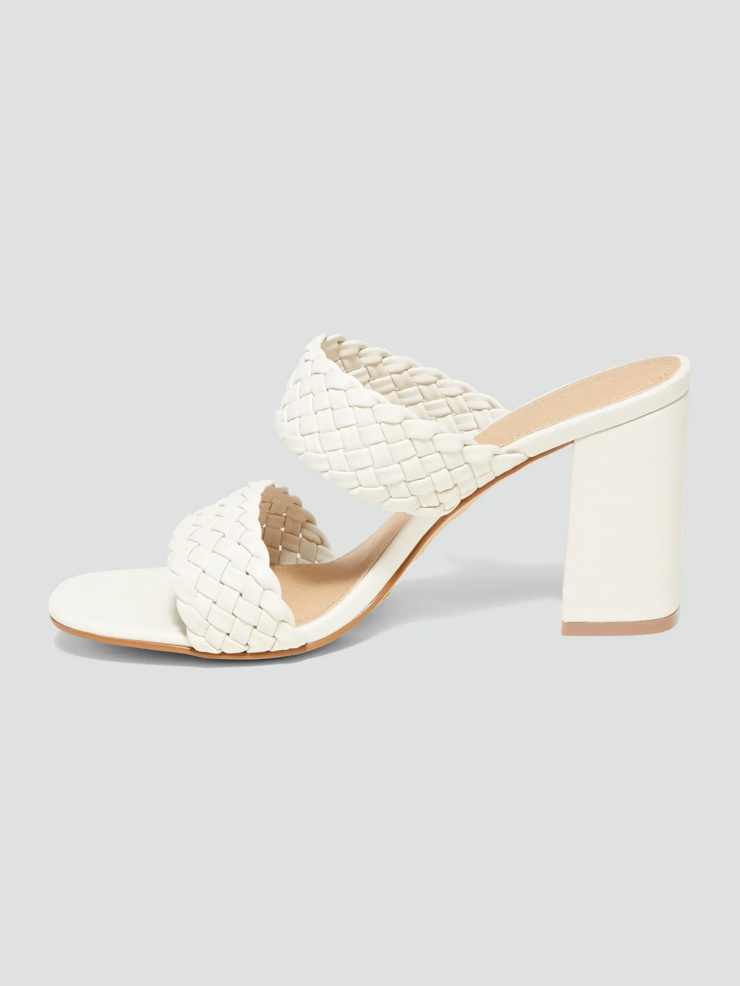 Harlow Braided Slide Sandals with Block Heel