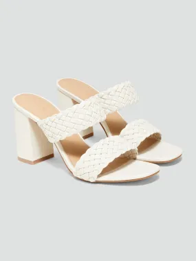 Harlow Braided Slide Sandals with Block Heel