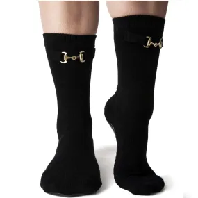 Horsebit - Black Crew Grip Socks (Barre / Pilates)