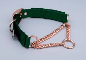 Hunter Green Mini O-Ring Martingale Collar