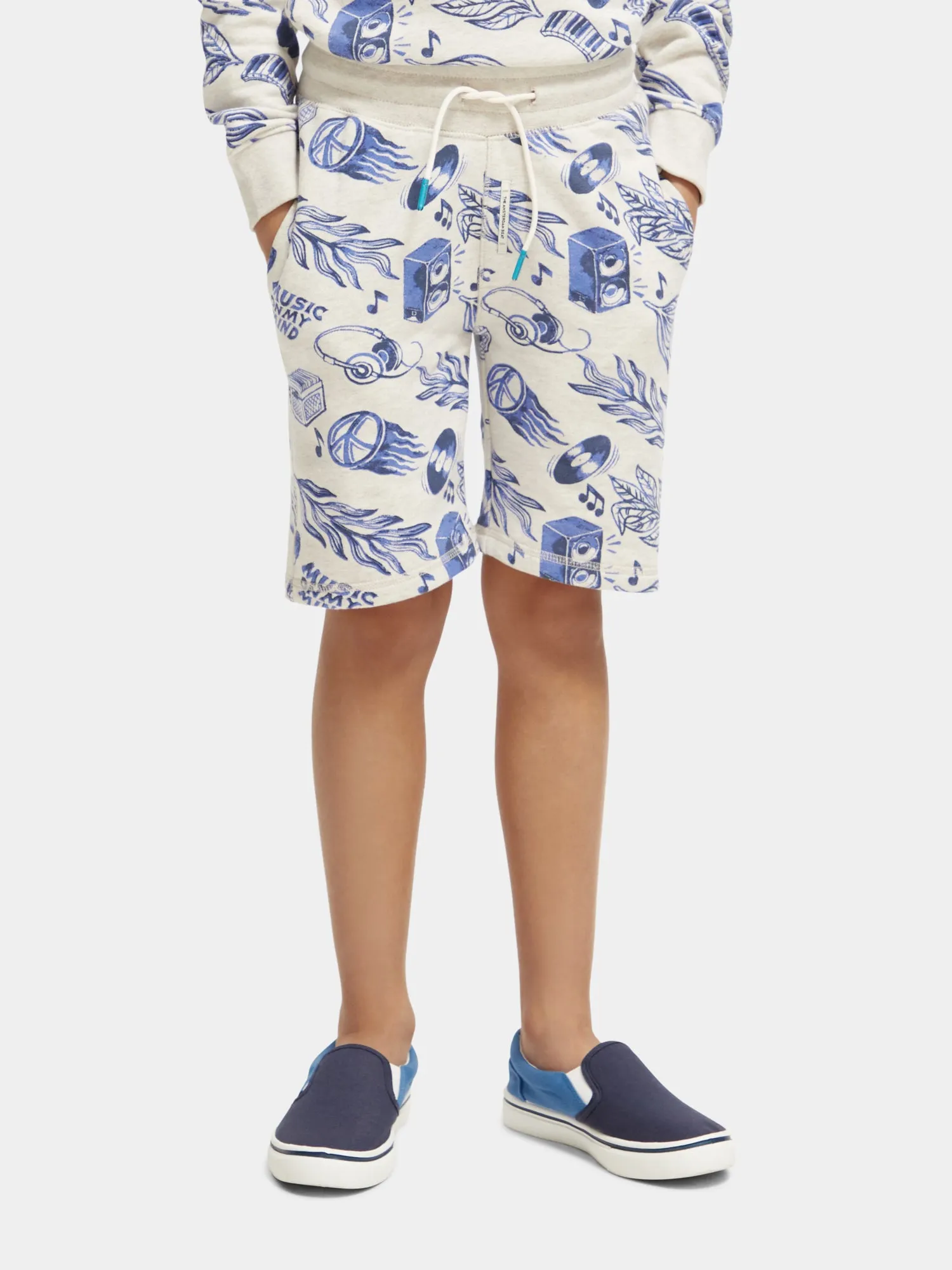 Kids - Printed mid-rise sweatshorts