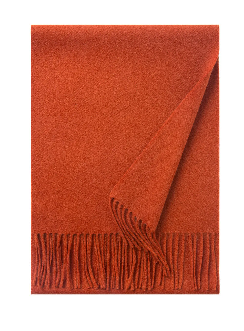 Lambswool Scarf Woven Plain Terracotta