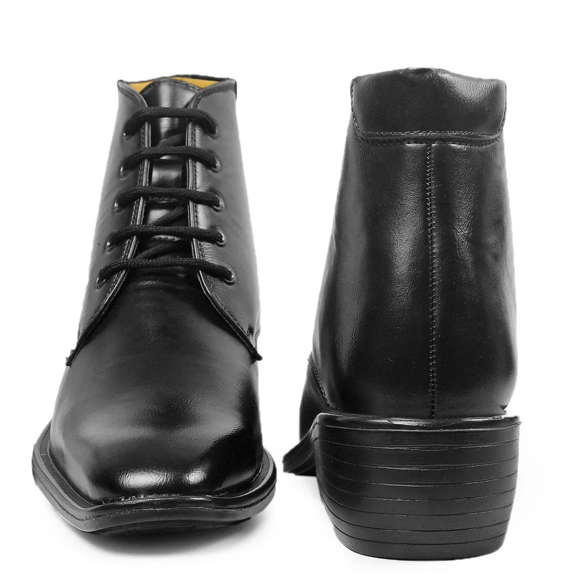 Men's Formal Height Increasing Derby Lace-up Ankle Boots