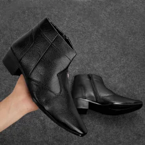 Men's Height Increasing Faux Leather Formal Boots