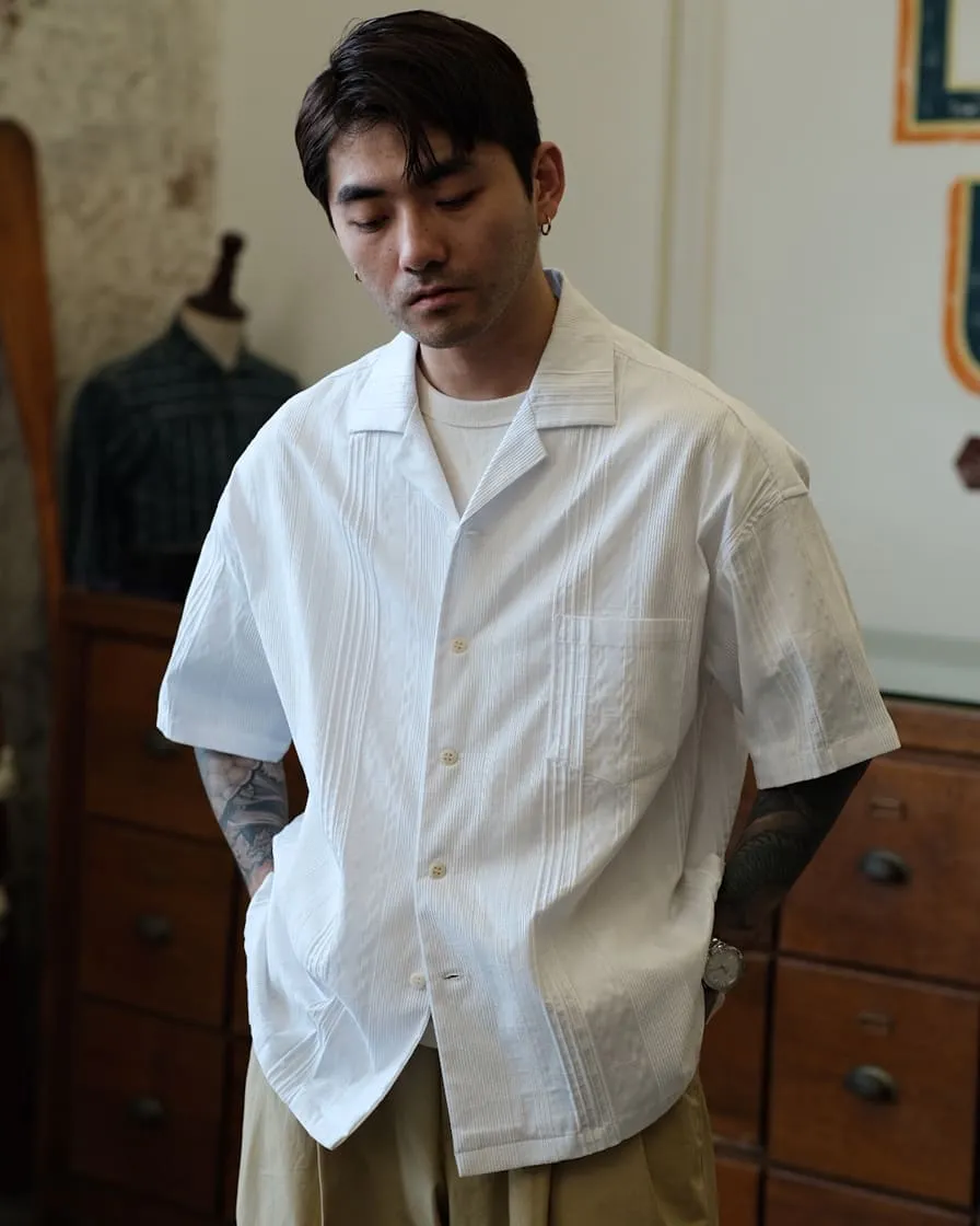 Pleated Guayabera Shirt