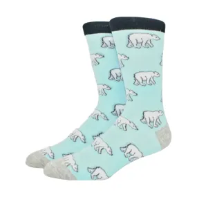 Polar Bear Pattern Socks the Sock Panda (Adult Large - Men's Shoe Sizes 8-12)