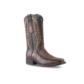 Texas Country Western Boot Belly Cincelado Cafe Rodeo Toe E695