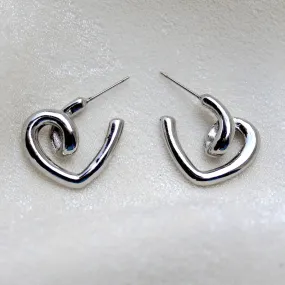 TFC Heartwink Silver Plated Hoop Earrings