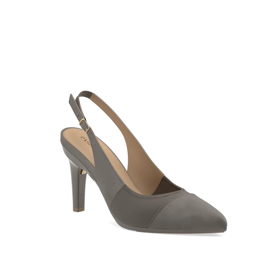 The Panel Slingback - Storm   Stiletto Heel Kit 4 Storm - FINAL SALE