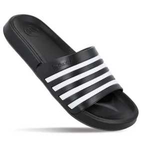 Walkaroo Mens Flip Flop Sliders  - WC4819 Black