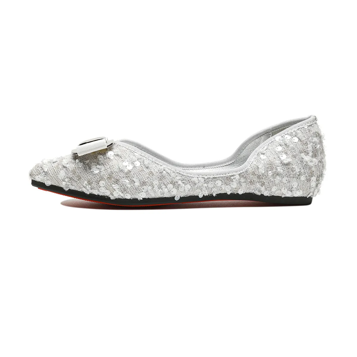 Women Stylish Crystal Fashion Pointed Toe Flats