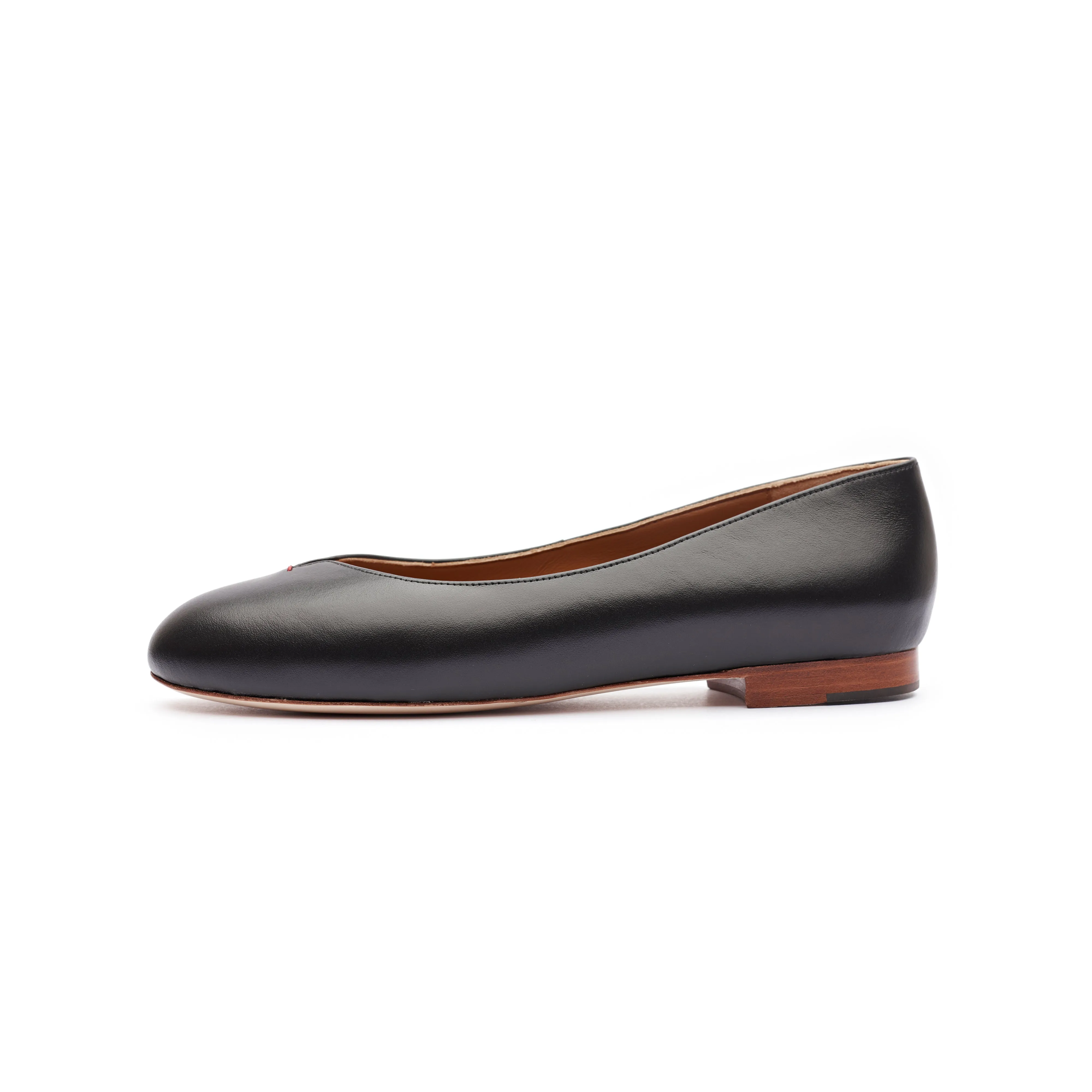 Yumi Ballet Flat in Classic Black Leather